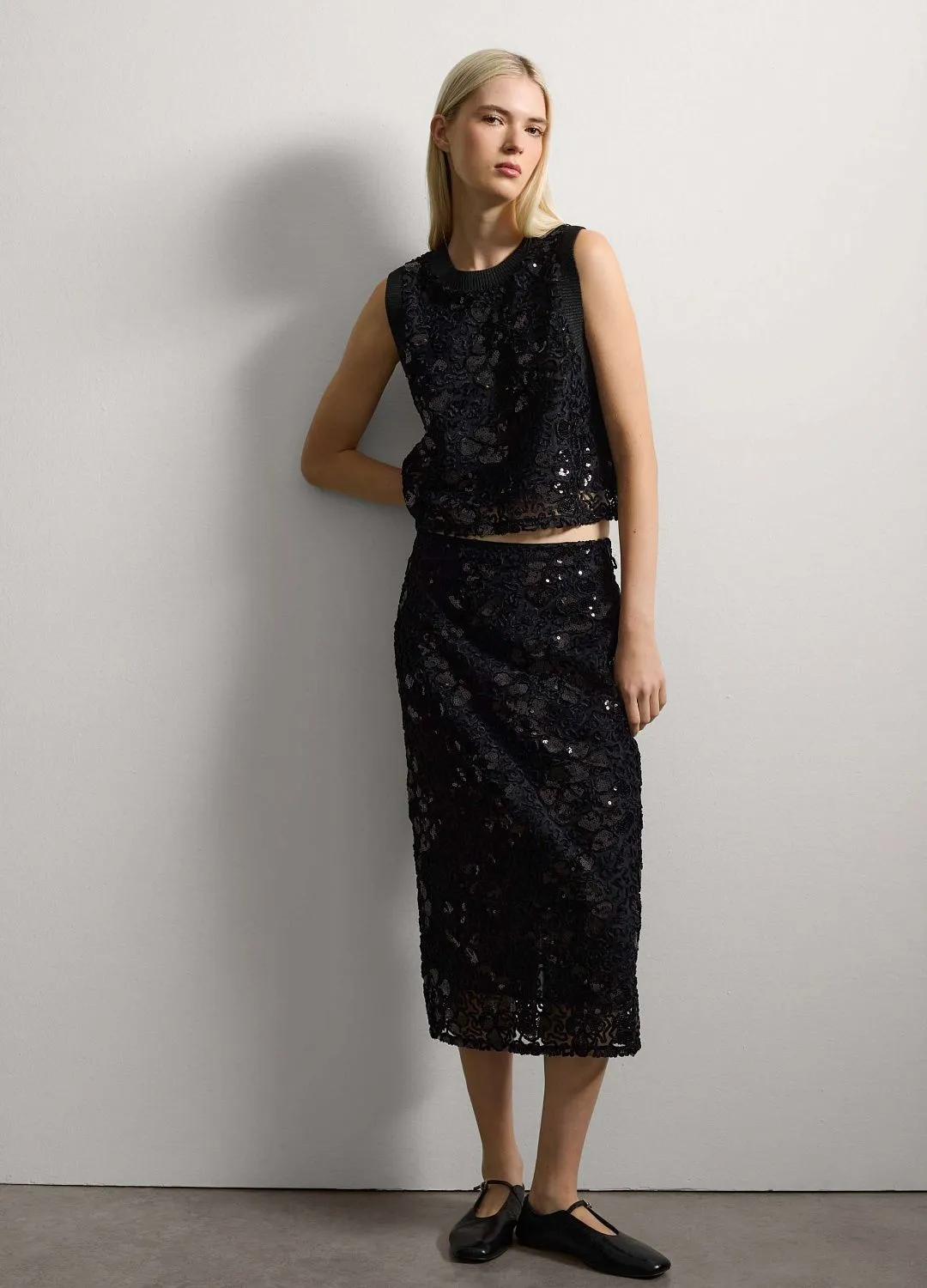 Блузка Top Tessuto  Black ЧЕРНЫЙ