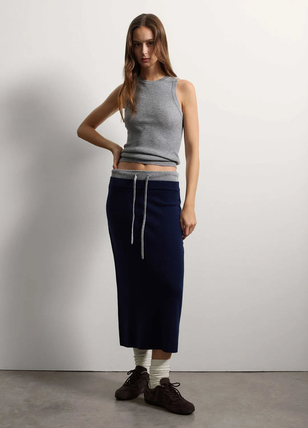Юбка Skirt  Wool  Navy Blue ТЕМНО-СИНИЙ