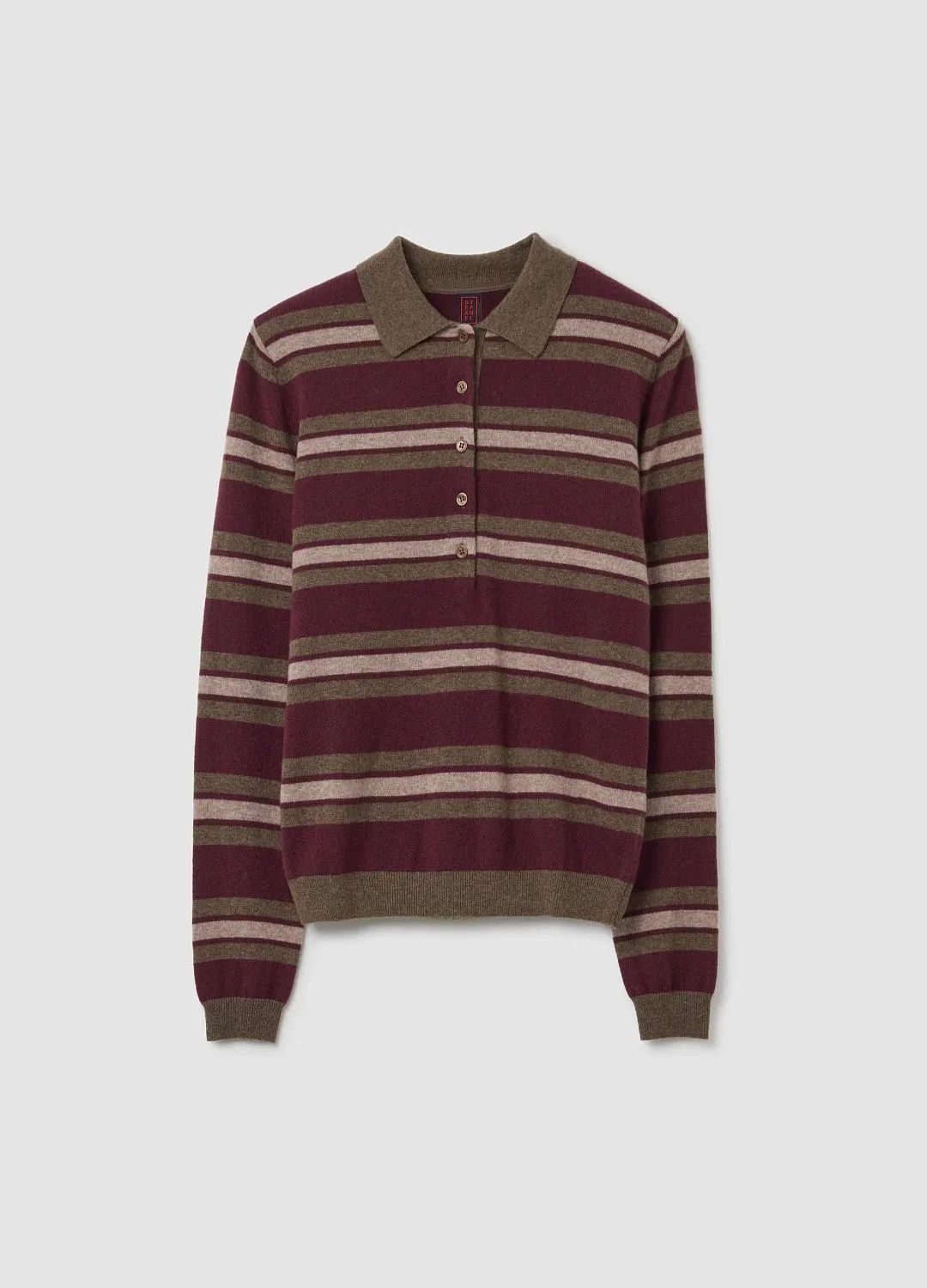 Джемпер Polo 100% Ca Vio Riga Gri СЕРЫЙ В ФИОЛЕТОВУЮ ПОЛОСКУ