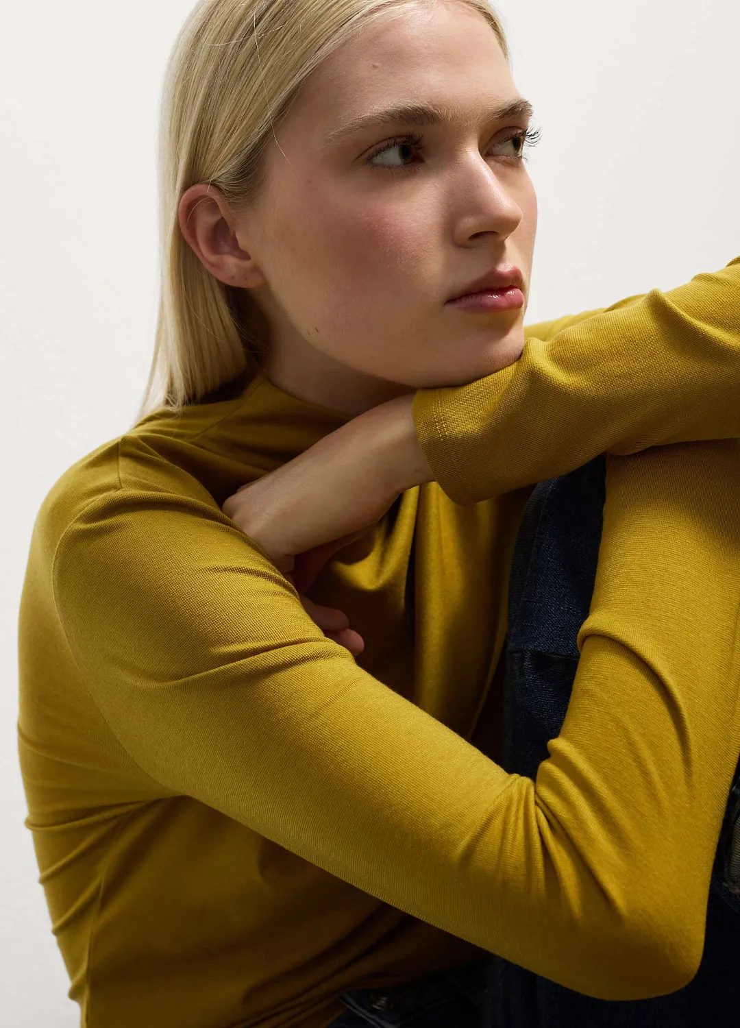 Джемпер С Двойным Воротом High Neck Ls Oil Green ОЛИВКОВЫЙ