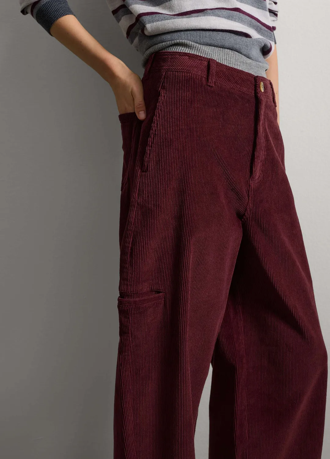 Брюки Baloon Cordu Burgundy БОРДОВЫЙ