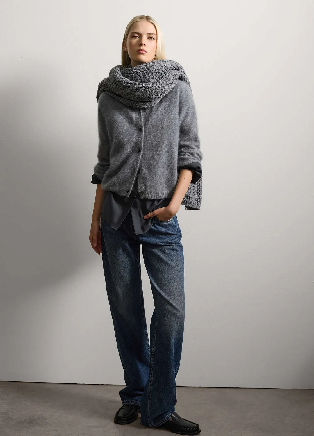 Шарф Scarf Salgar Grey СЕРЫЙ