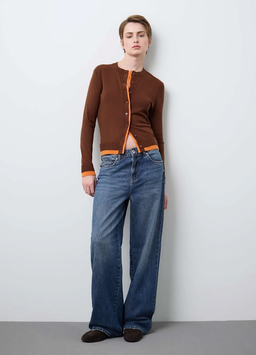 Кардиган Wool Cot Ws  Mar/Ar КОРИЧНЕВЫЙ/ОРАНЖЕВЫЙ