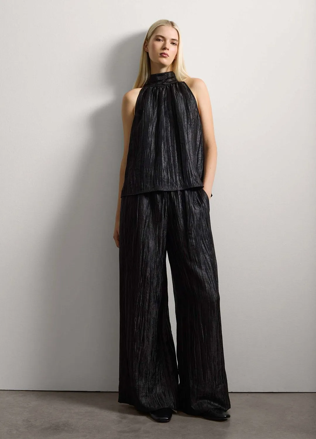 Блузка Gold Bow Top Black ЧЕРНЫЙ