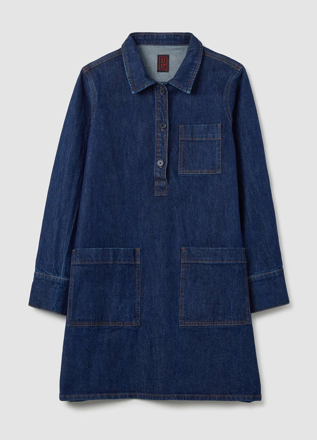 Платье A Line Denim Dark Blue ТЕМНО-СИНИЙ