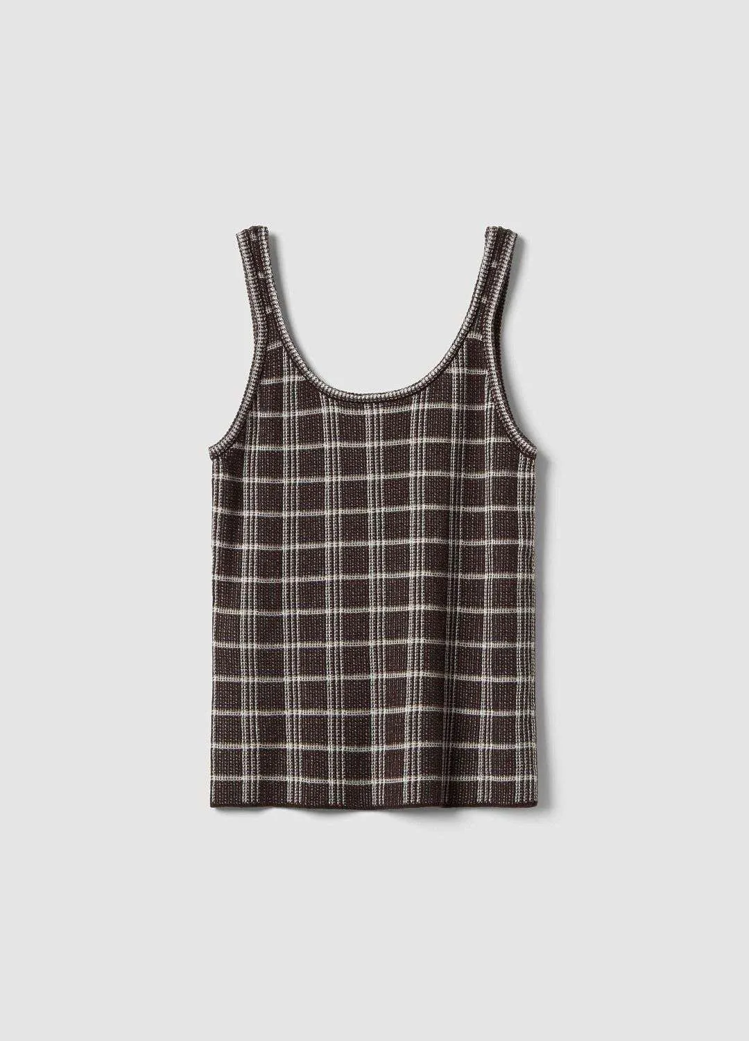 Жилет Cotton  Tank Quad Mar/Bco КОРИЧНЕВЫЙ/БЕЛАЯ КЛЕТКА