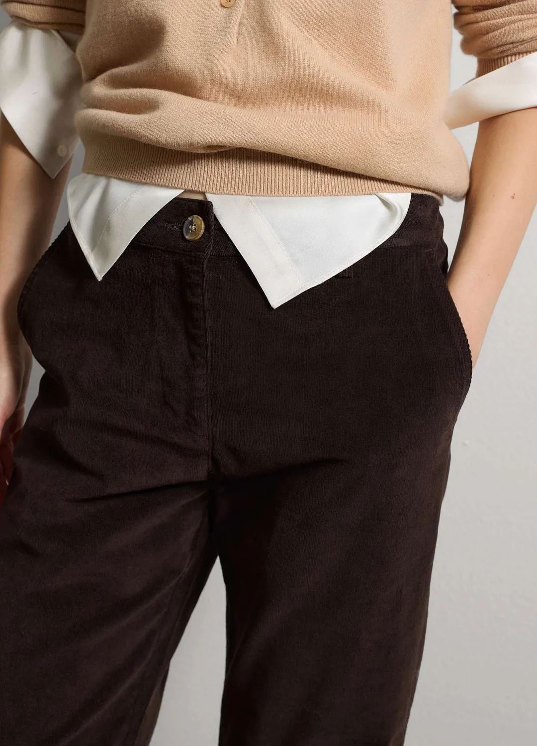 Брюки Flare Cordur Dar Brown ТЕМНО-КОРИЧНЕВЫЙ