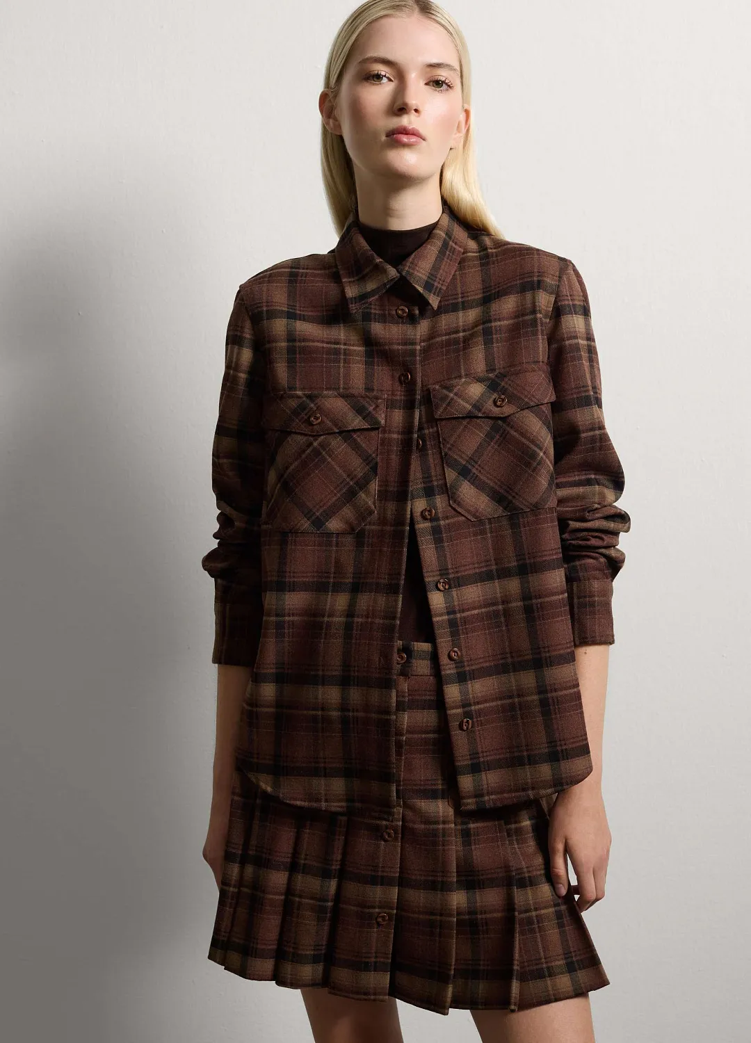 Рубашка Check Shirt  Quadro Marro КОРИЧНЕВЫЙ В КЛЕТКУ