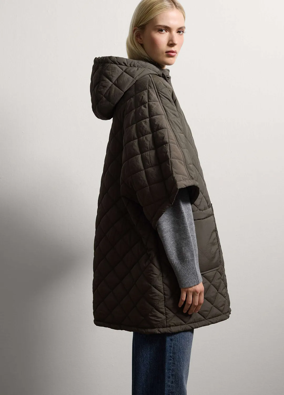 Куртка-Кейп Padded Cape  Dark Green ТЕМНО-ЗЕЛЕНЫЙ