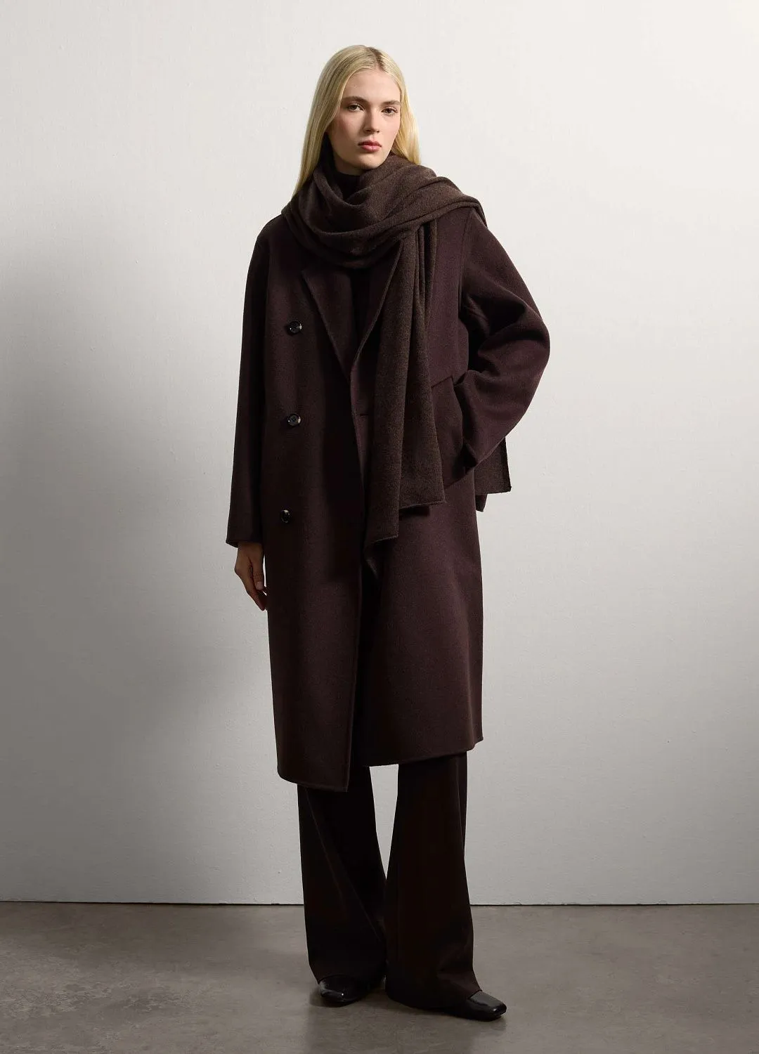 Пальто Wool Blend C Chocolate Tr ШОКОЛАДНЫЙ