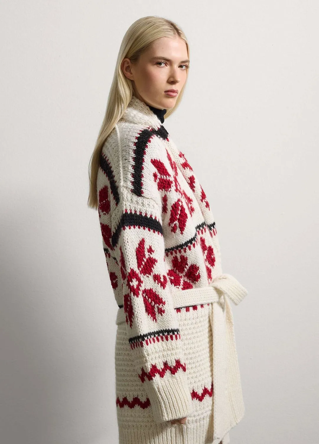 Кардиган Long Cardiga Bianco/Rosso БЕЛЫЙ/КРАСНЫЙ