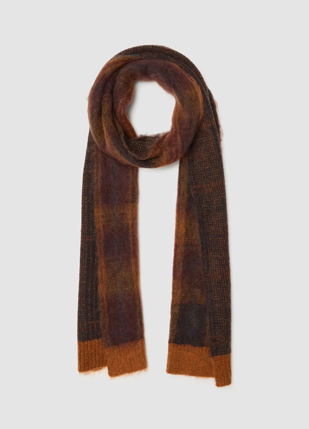 Шарф Scarf Check  Quadro Marro КОРИЧНЕВЫЙ В КЛЕТКУ