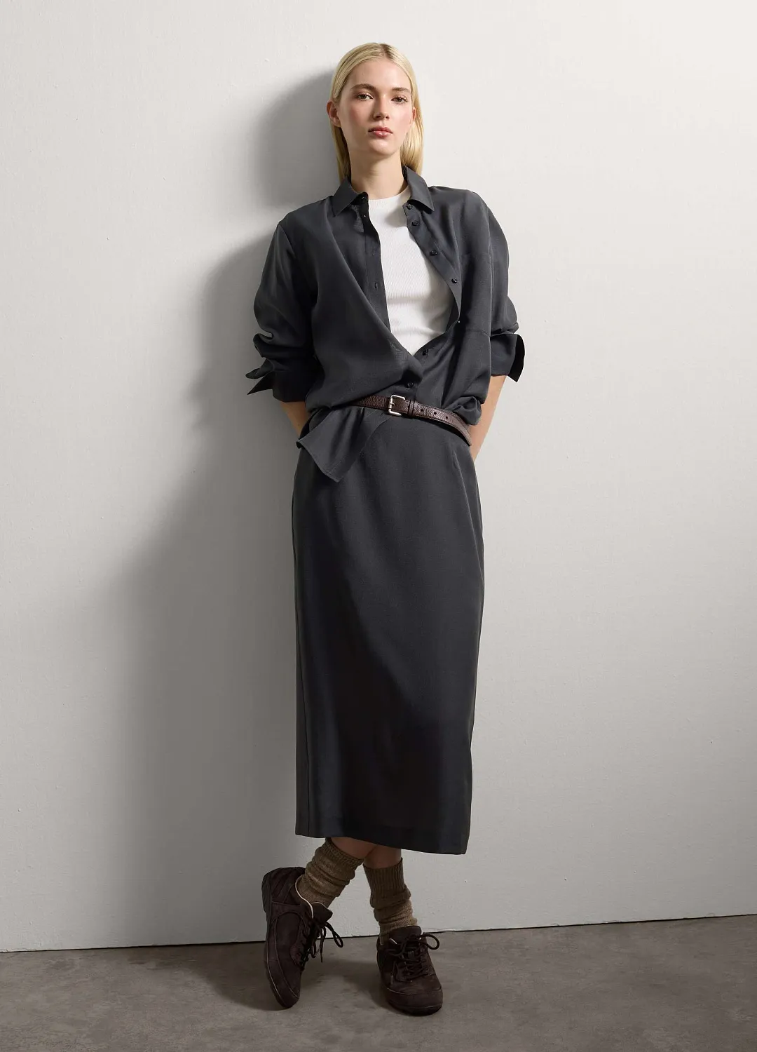 Юбка Double Layer Dark Grey ТЕМНО-СЕРЫЙ