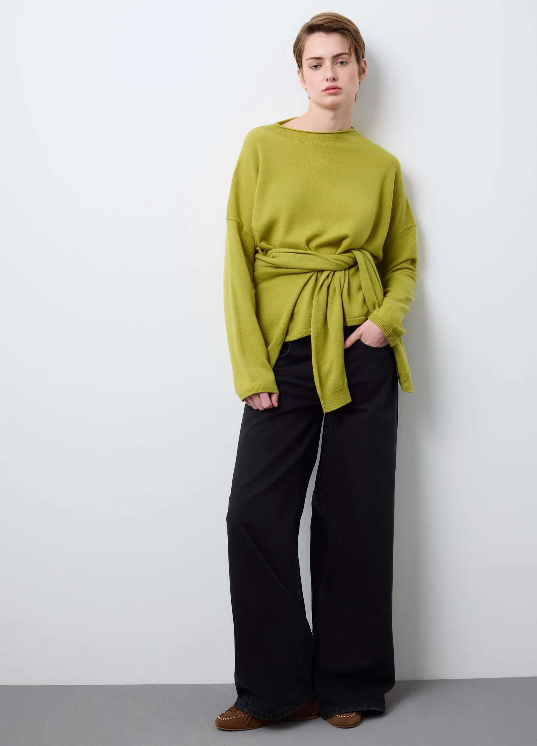 Джемпер 100%Wool Rou Oil Green ОЛИВКОВЫЙ