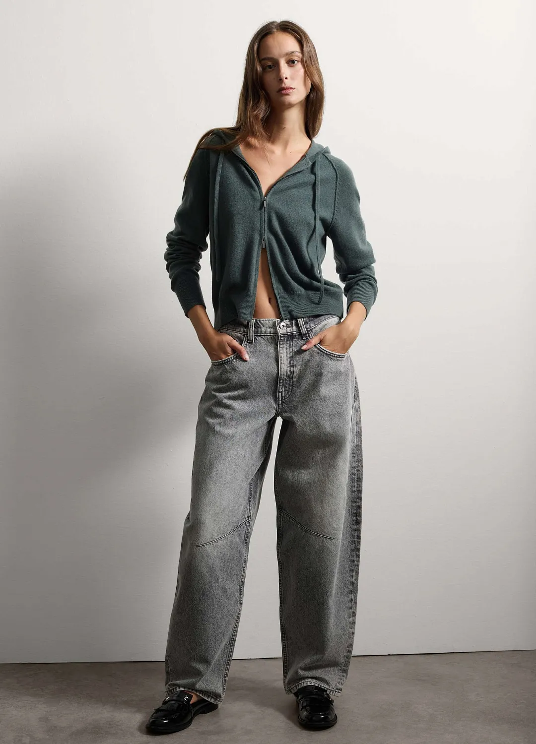 Джинсы Baloon Denim Mediumdarkgr ТЕМНО-СЕРЫЙ