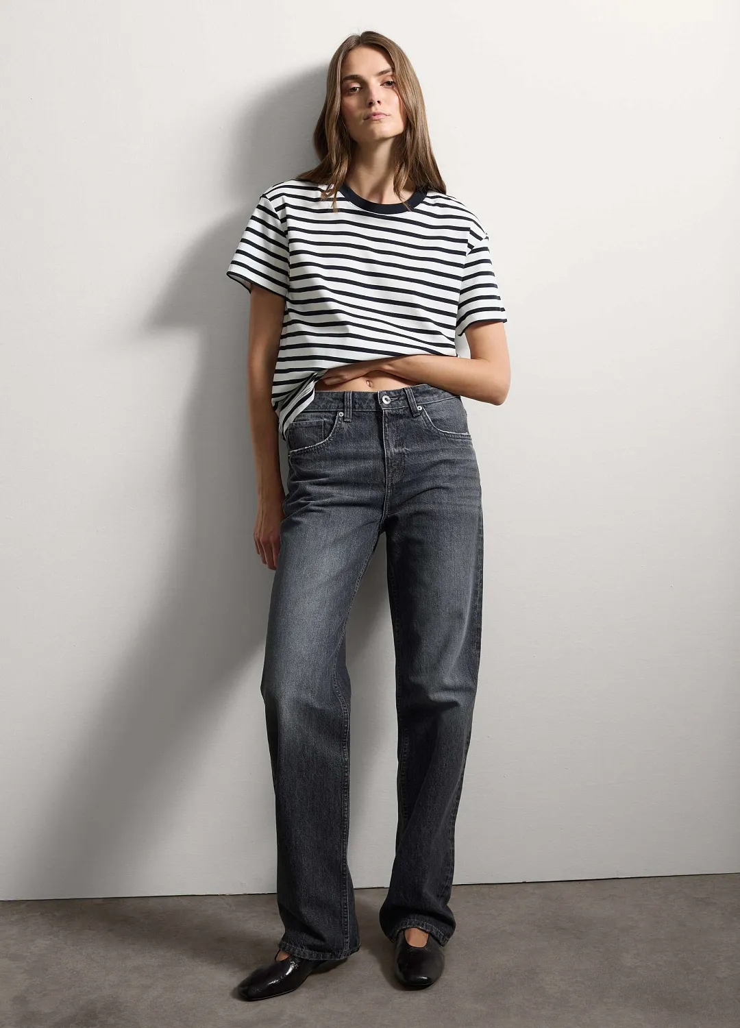 Джинсы Straight Fit Mediumdarkgr ТЕМНО-СЕРЫЙ