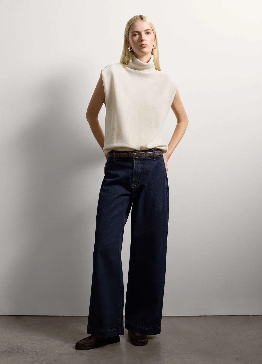 Джинсы Wide Leg Den Dark Blue ТЕМНО-СИНИЙ