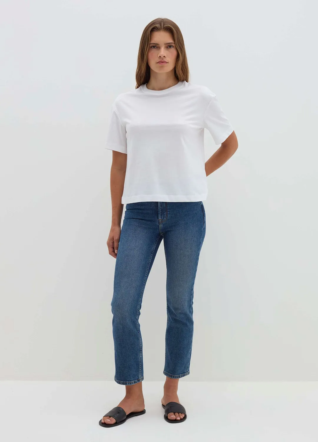 Джинсы Straight Den Medium Blue СИНИЙ