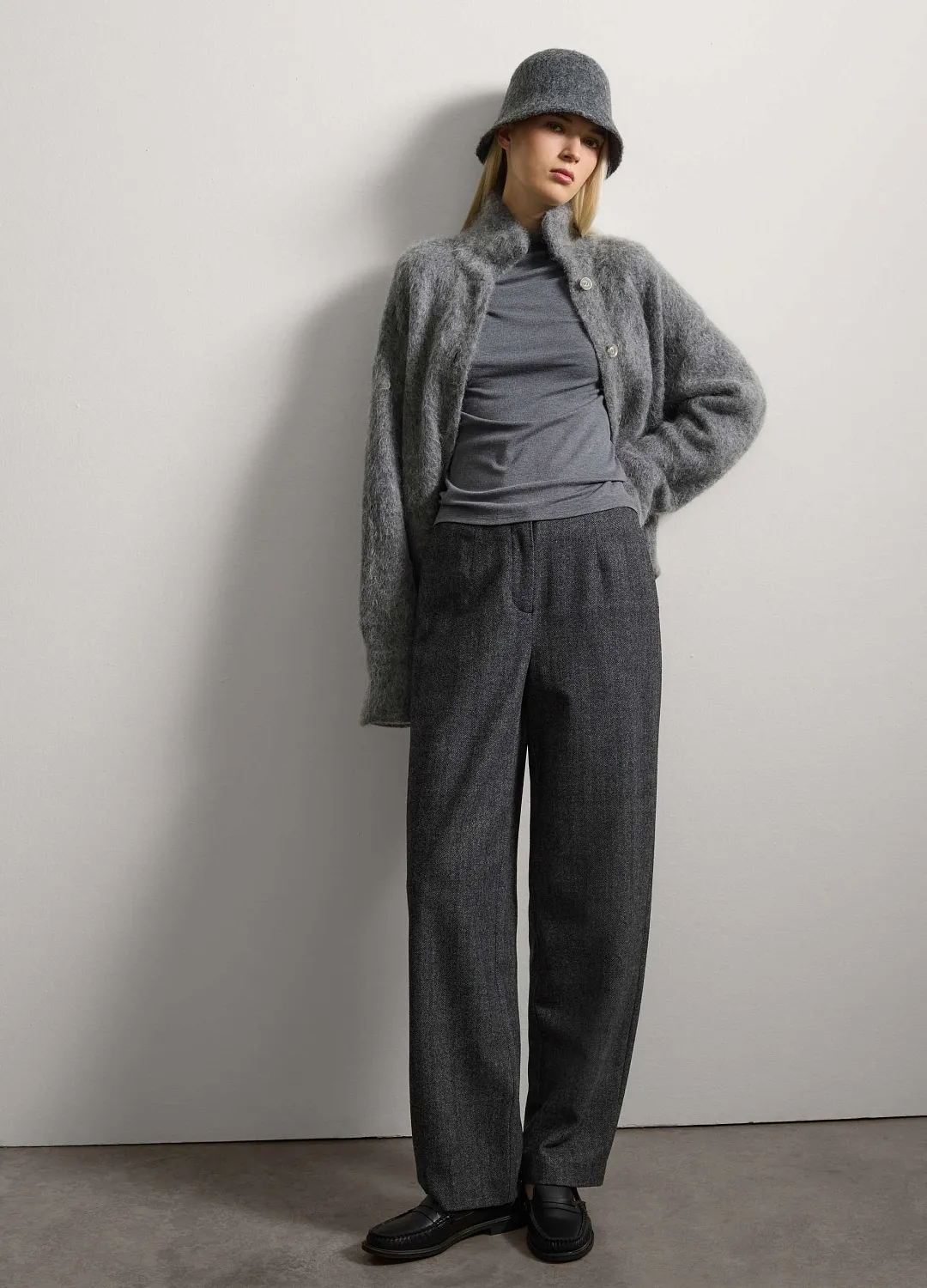 Шапка Bucket       Gre Melange СЕРЫЙ МЕЛАНЖ