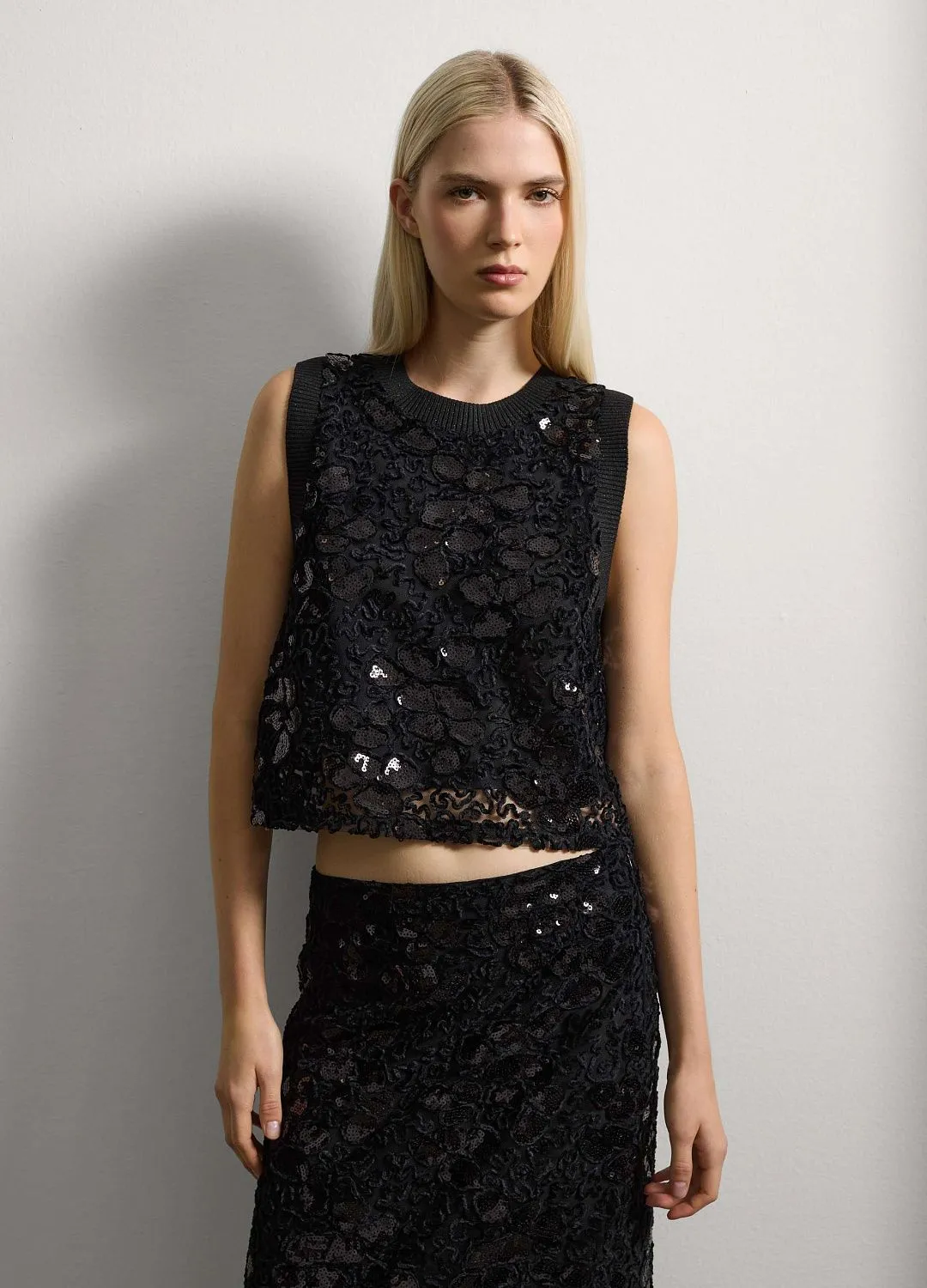 Блузка Top Tessuto  Black ЧЕРНЫЙ