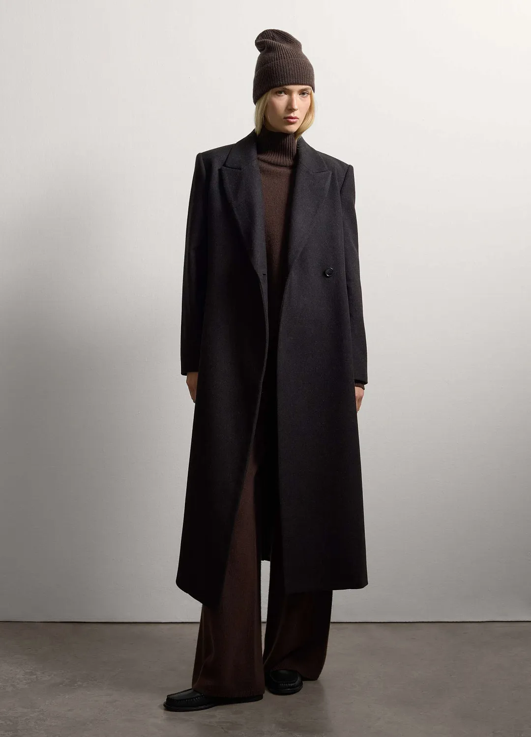 Пальто Dou Black Brown Cc 15 Mtt ЧЕРНЫЙ/КОРИЧНЕВЫЙ