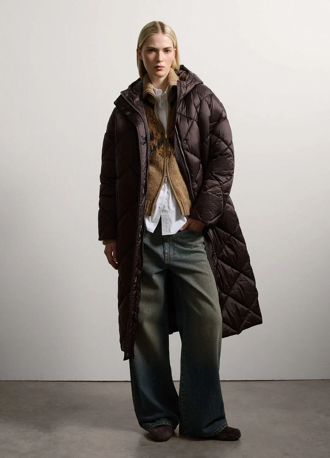 Пальто Long Pad Jkt Delicioso КОРИЧНЕВЫЙ