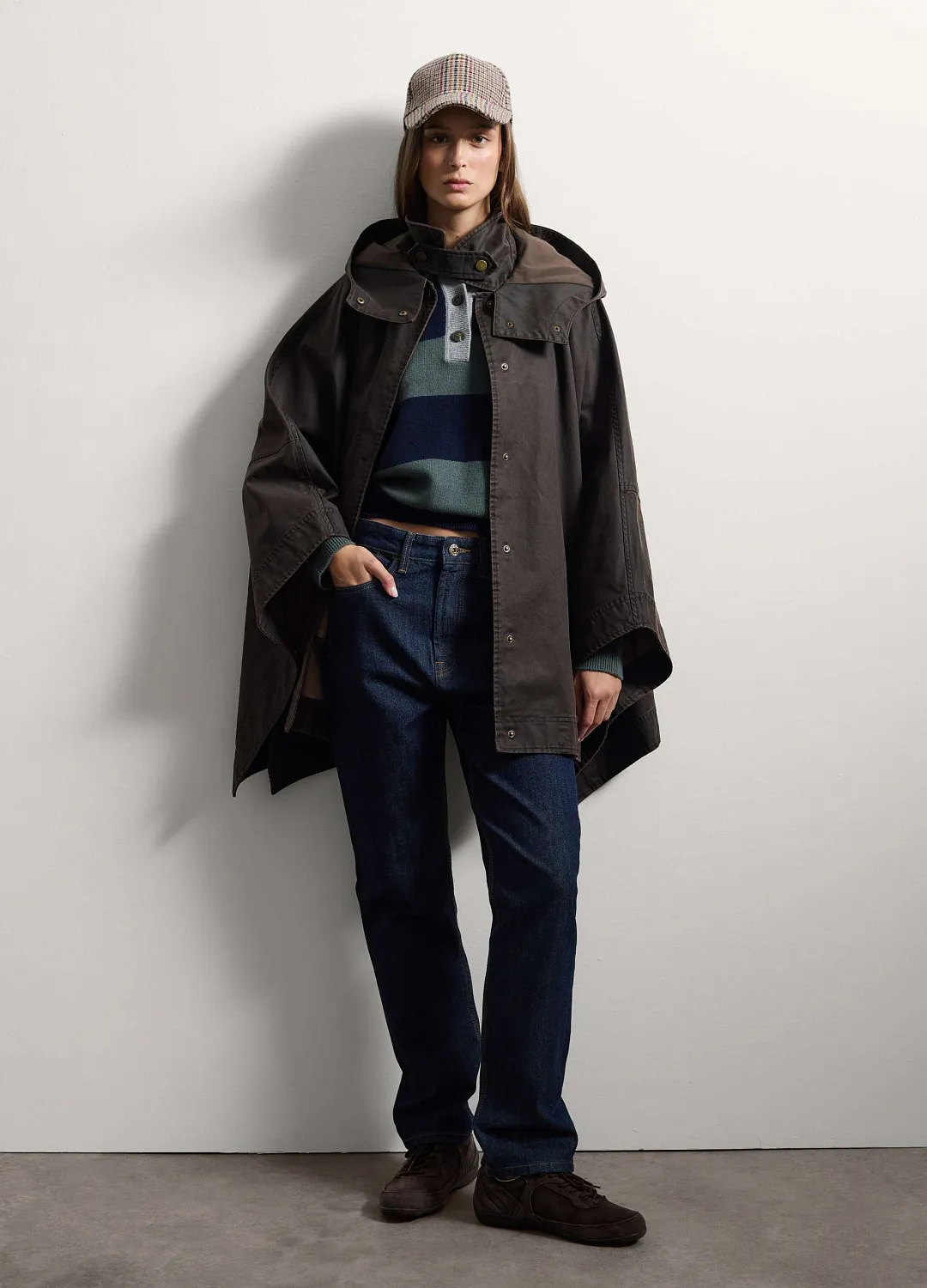 Кепка Baseball W W Quadro Marro КОРИЧНЕВЫЙ В КЛЕТКУ