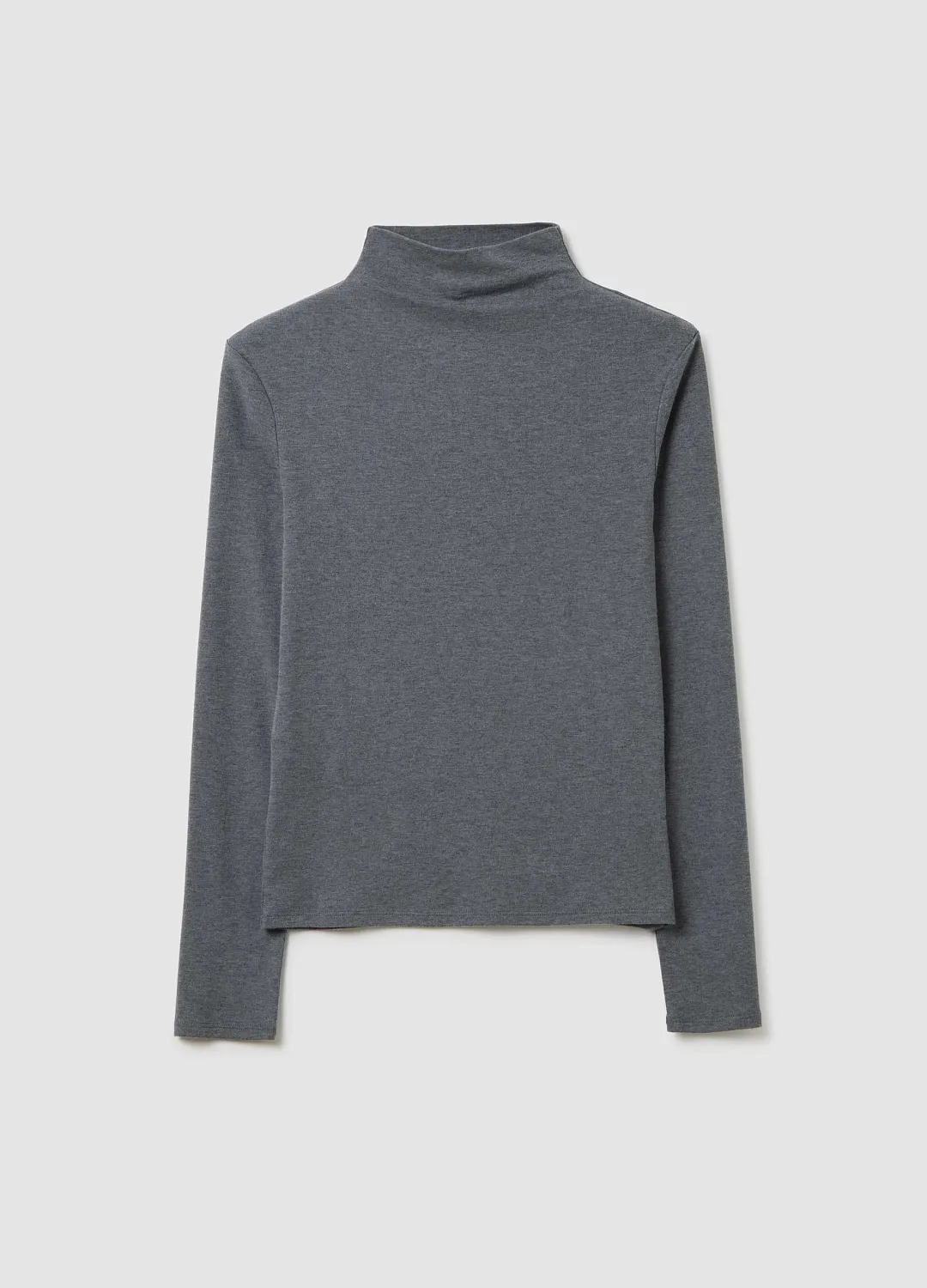 Джемпер С Двойным Воротом High Neck Ls Dark Grey ТЕМНО-СЕРЫЙ