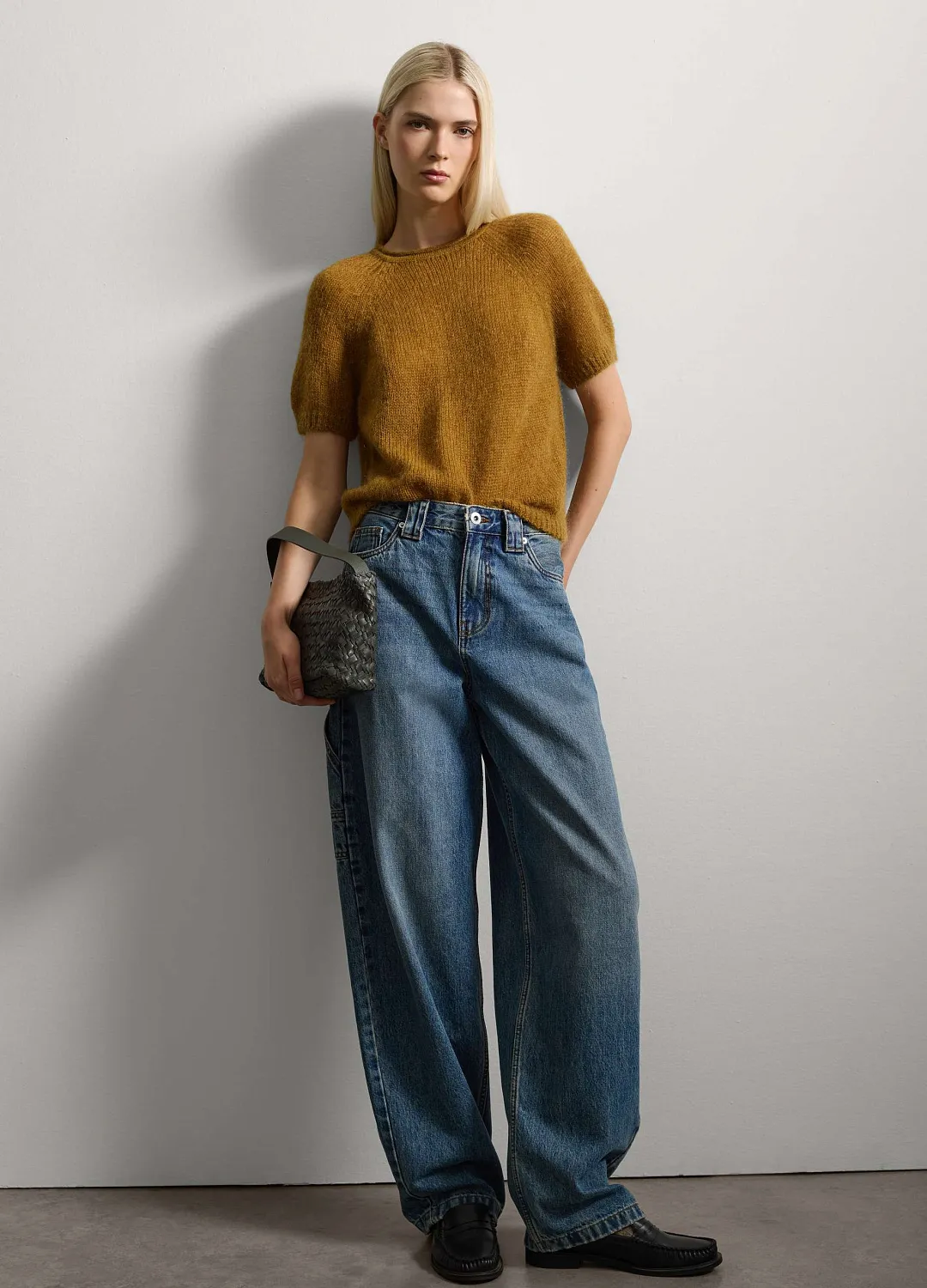 Джемпер Mohair S/S S Oil Green ОЛИВКОВЫЙ