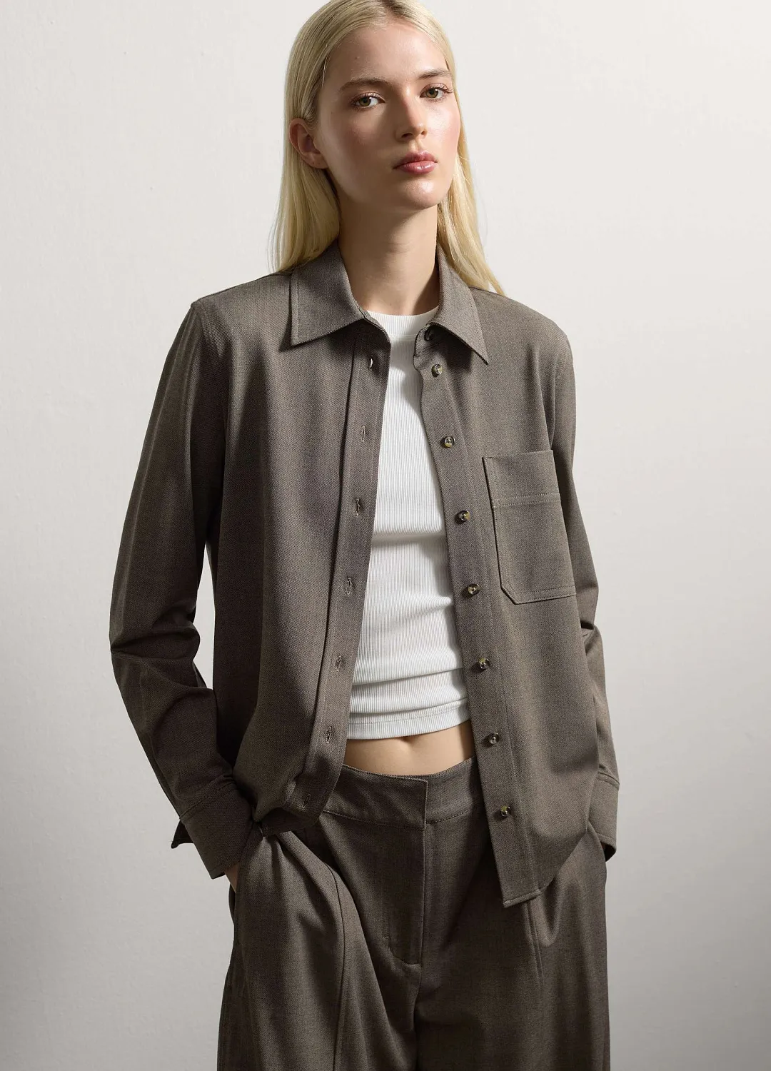 Рубашка Utility Shir Medium Beige БЕЖЕВЫЙ МЕЛАНЖ