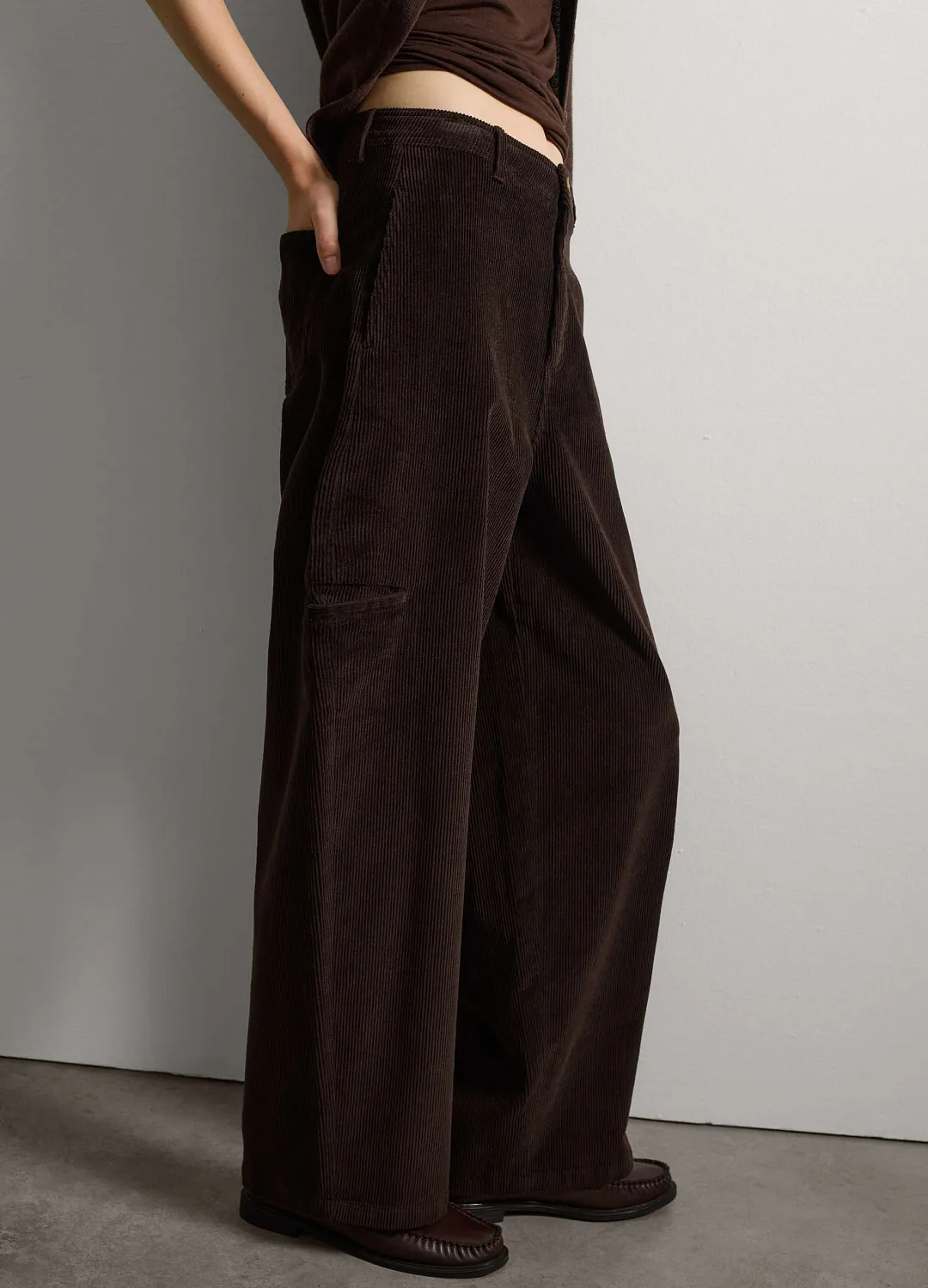 Брюки Baloon Cordu Dar Brown ТЕМНО-КОРИЧНЕВЫЙ