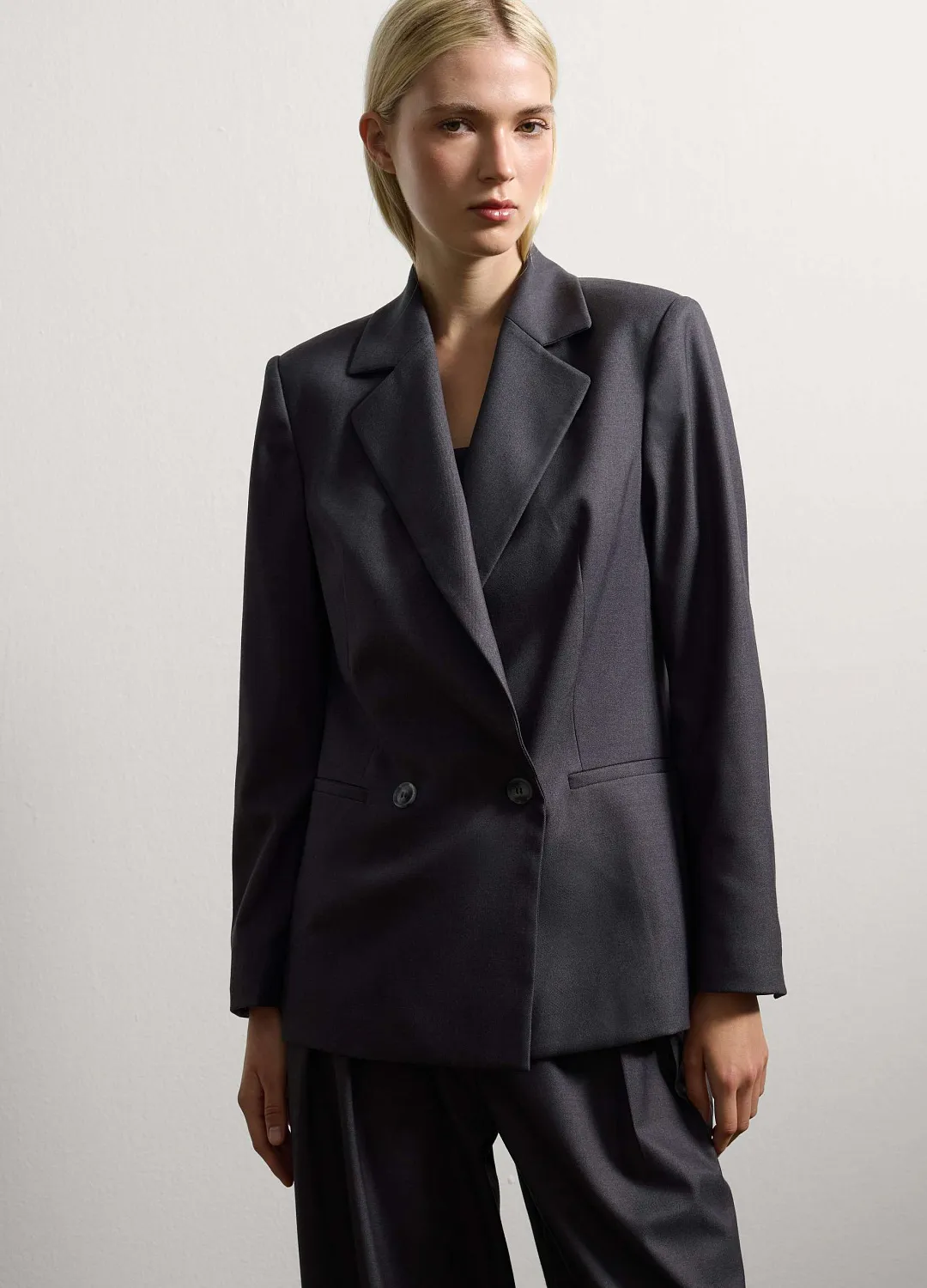 Пиджак Double Breas Dk Grey Mel ТЕМНО-СЕРЫЙ МЕЛАНЖ