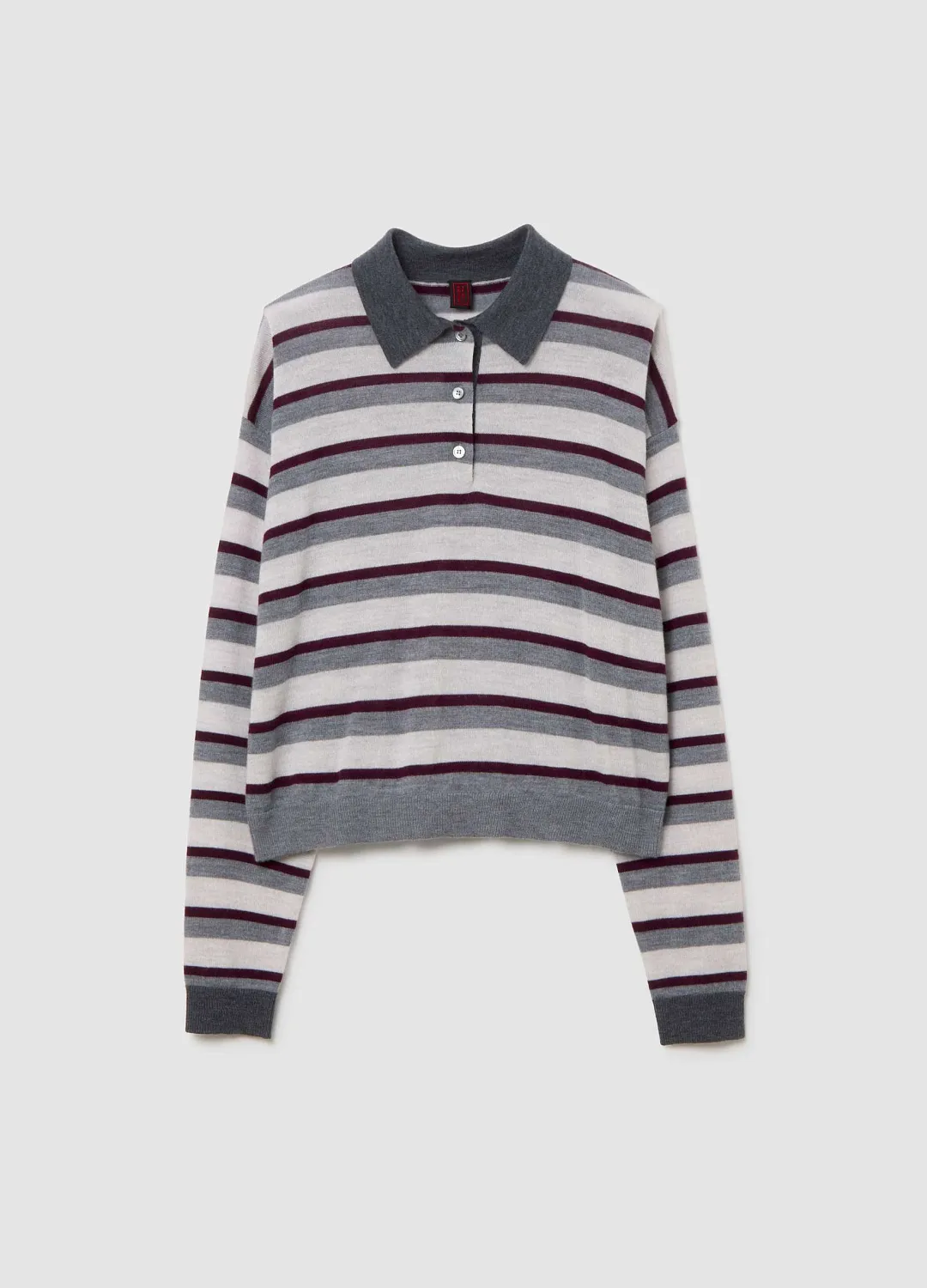 Джемпер Polo Righe 1 Grigio/Viola СЕРЫЙ /ФИОЛЕТОВЫЙ